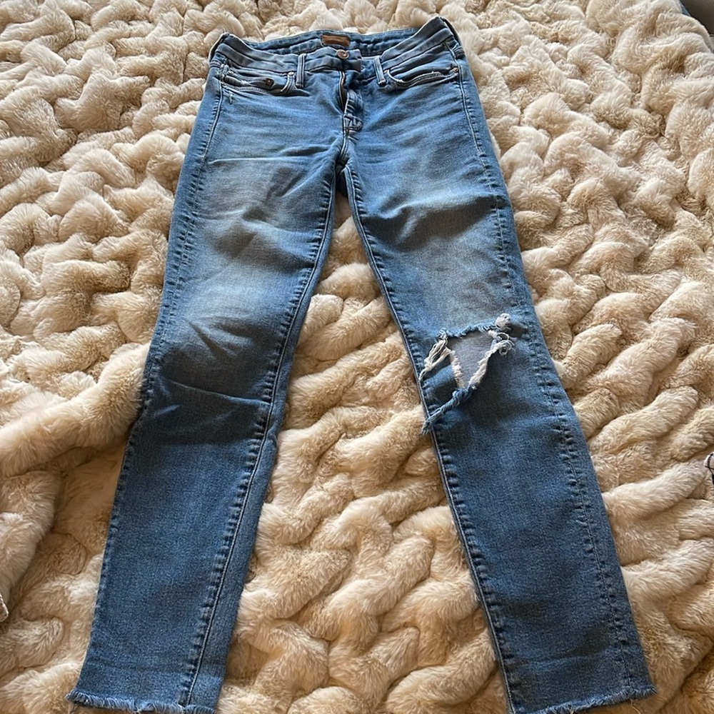 Mother Looker Ankle Fray Jeans